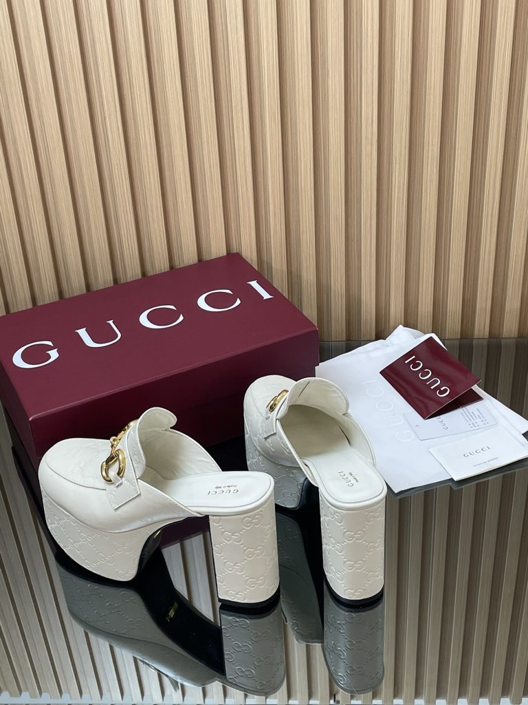 GUCCI グッチ フラットシューズ 本革 ブラック 56文字 - 画像 6