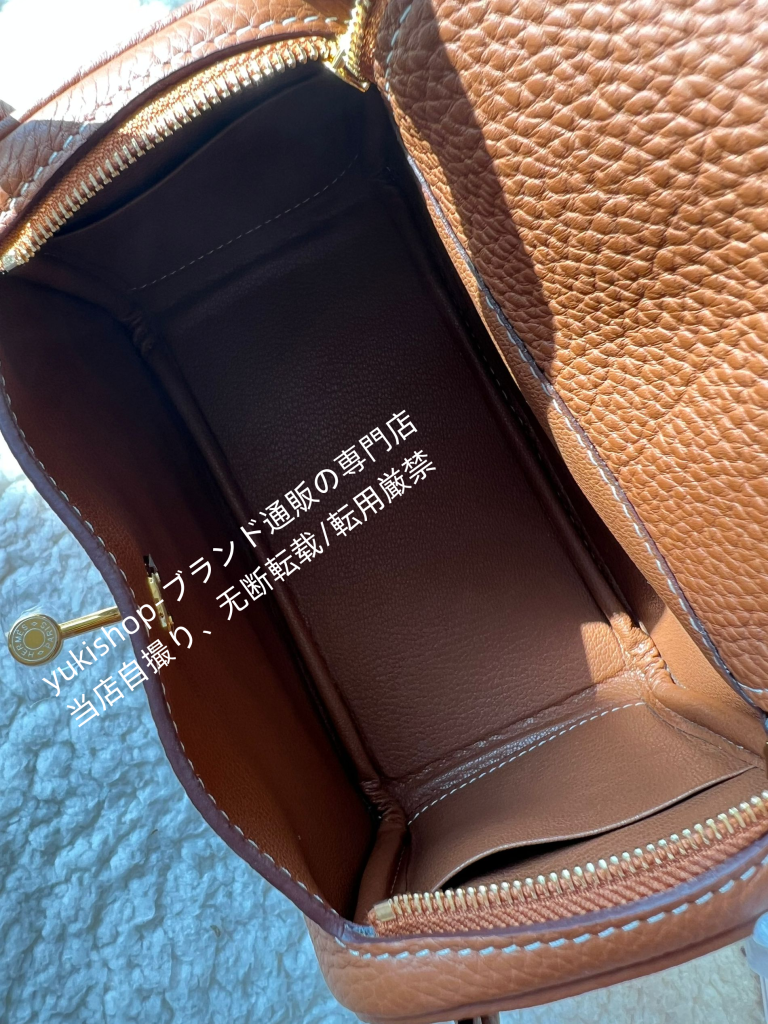 エルメス/HERMES 2way ショルダーバッグ リンディミニ 10色入れ シルバー/ゴールド金具 Lindy Mini - 画像 6