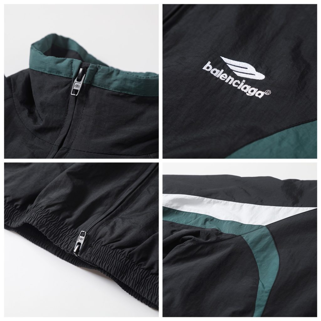 BALENCIAGA バレンシアガ レンジップジャケット ブラック 緑 白 - 画像 6