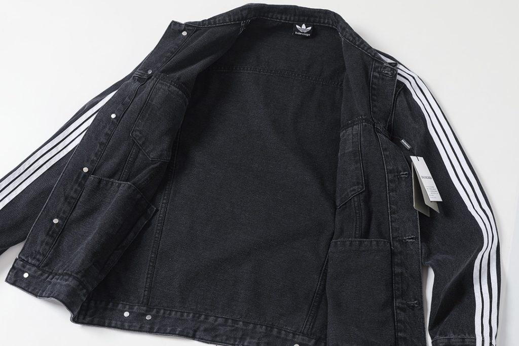 BALENCIAGA バレンシアガ デニムジャケット 本革 ブラック - 画像 3