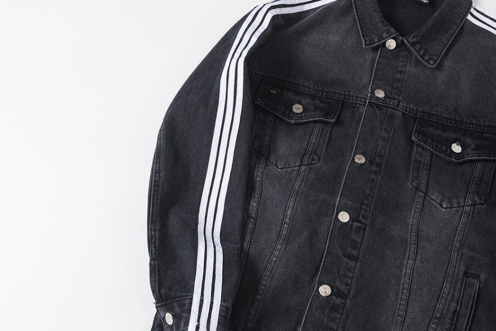 BALENCIAGA バレンシアガ デニムジャケット 本革 ブラック - 画像 5