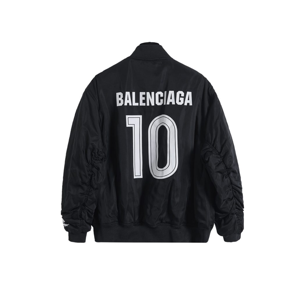BALENCIAGA バレンシアガ フライトジャケット 本革 ブラック - 画像 2