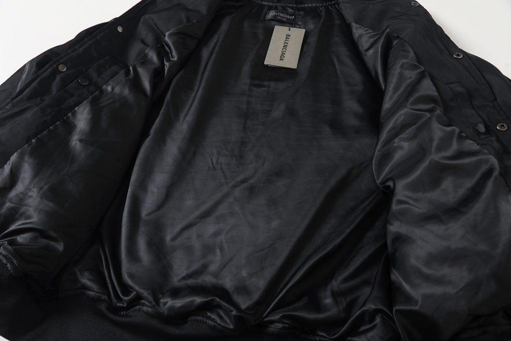 BALENCIAGA バレンシアガ フライトジャケット 本革 ブラック - 画像 3