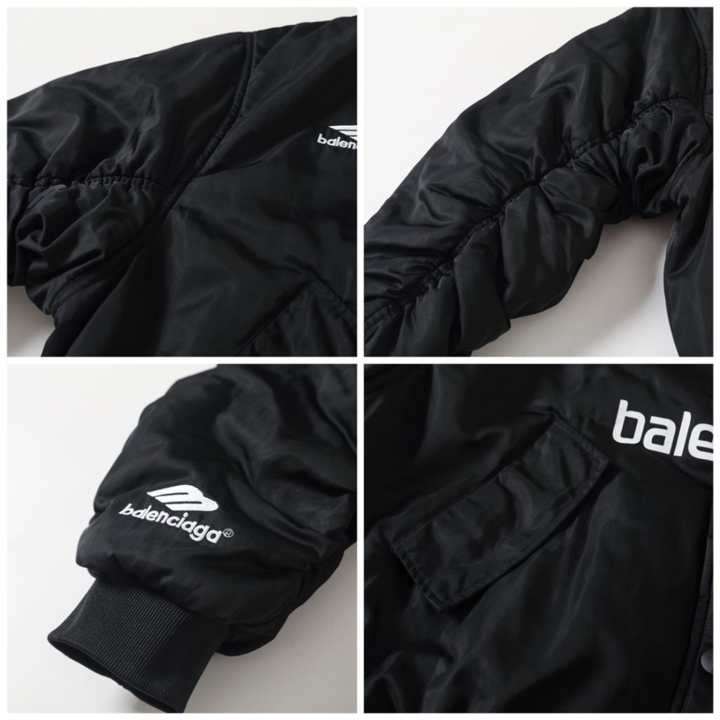 BALENCIAGA バレンシアガ フライトジャケット 本革 ブラック - 画像 6