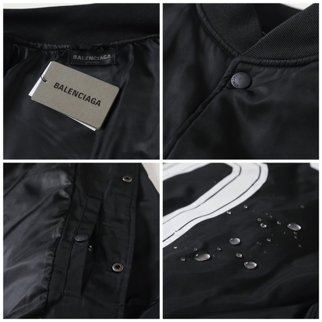 BALENCIAGA バレンシアガ フライトジャケット 本革 ブラック - 画像 8