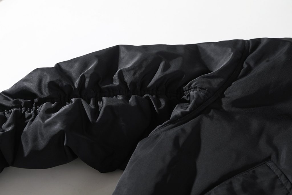 BALENCIAGA バレンシアガ フライトジャケット リブ袖 ブラック - 画像 6