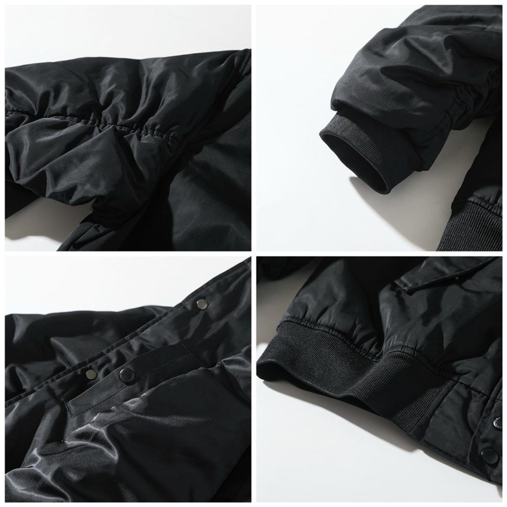 BALENCIAGA バレンシアガ フライトジャケット リブ袖 ブラック - 画像 7