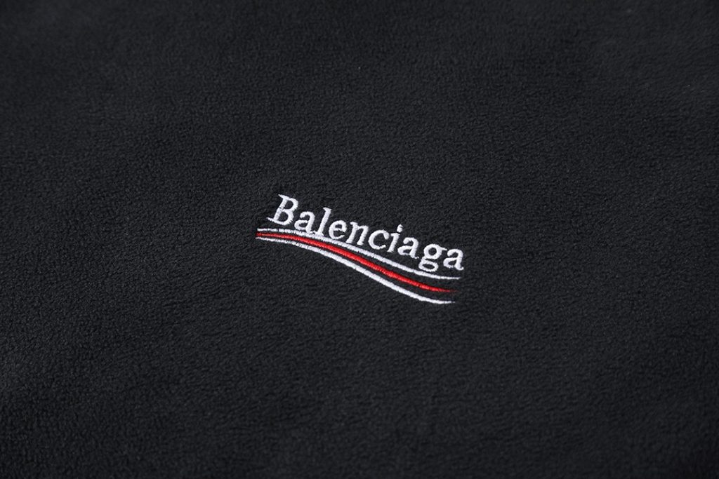 BALENCIAGA バレンシアガ フーディー フリース 軽量 通勤 ブラック - 画像 4