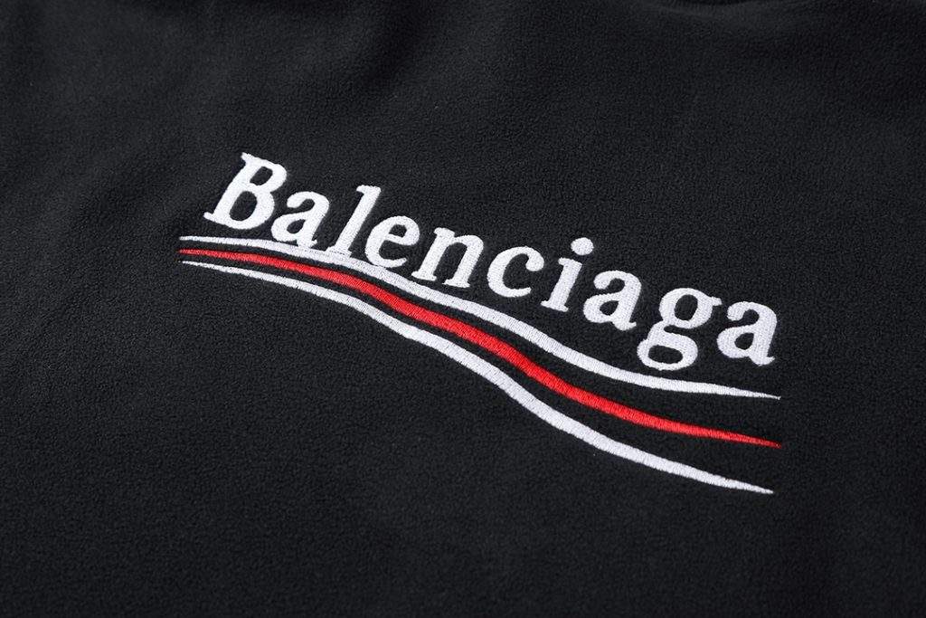 BALENCIAGA バレンシアガ フーディー フリース 軽量 通勤 ブラック - 画像 5