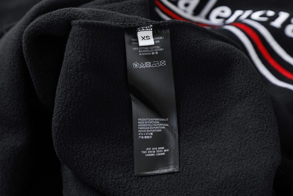 BALENCIAGA バレンシアガ フーディー フリース 軽量 通勤 ブラック - 画像 8