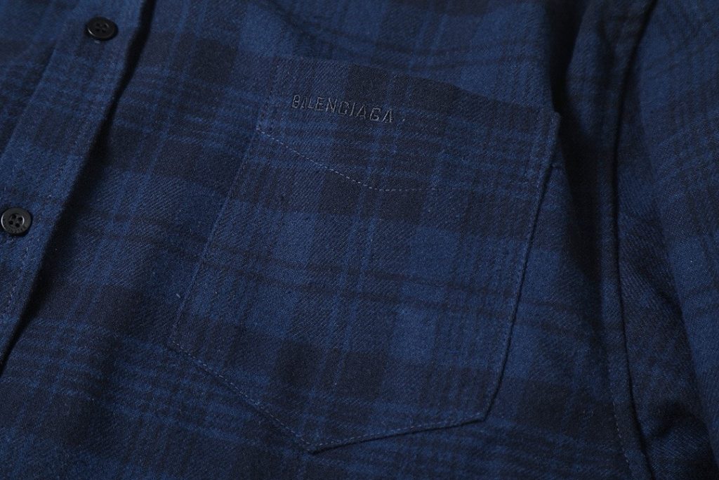 BALENCIAGA バレンシアガ フラッグシャツ 藏青格 法 帽 衫外套 藏青 - 画像 4