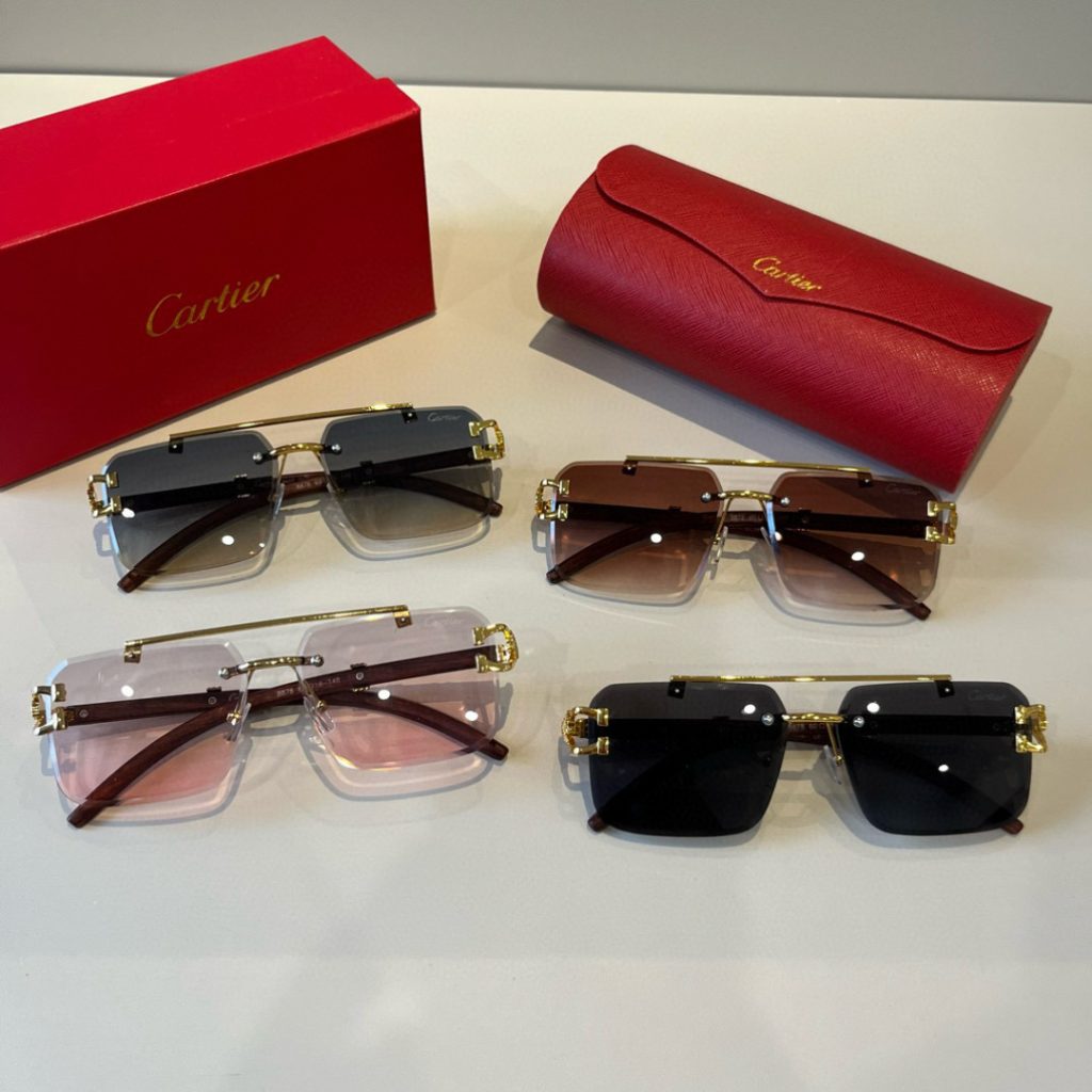 CARTIER カルティエ メガネ フレーム 8878 60 18-148 メンズ レディース ピンク ブラック ブラウン 多色展開 - 画像 2