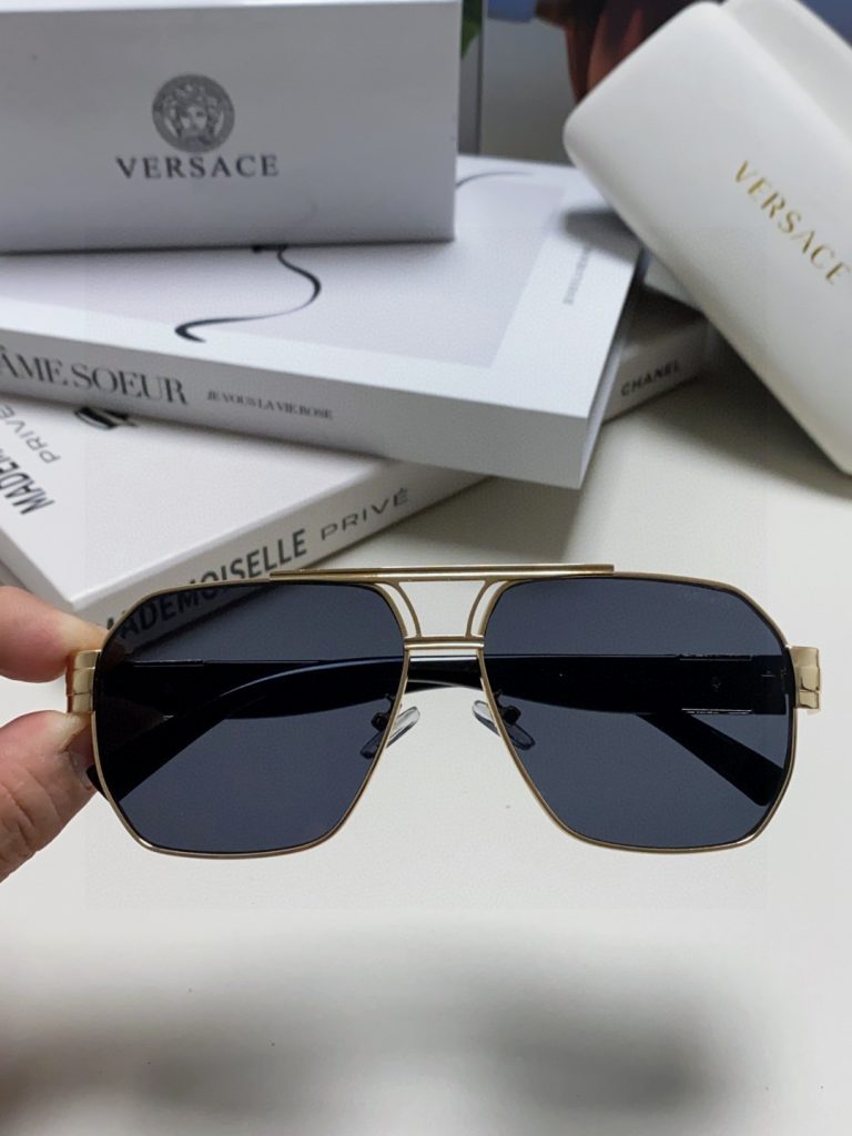 VERSACE ヴェルサーチ メンズ サングラス プレミアム フレーム 金色 ゴールド メデューサ ロゴ 限定モデル ブラック レディース ブラック 楽天 通販 高級感 人気 31137 - 画像 5