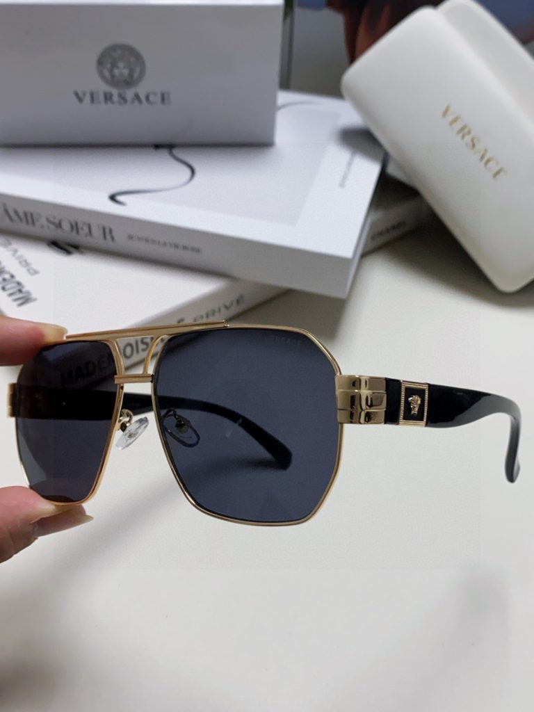 VERSACE ヴェルサーチ メンズ サングラス プレミアム フレーム 金色 ゴールド メデューサ ロゴ 限定モデル ブラック レディース ブラック 楽天 通販 高級感 人気 31137 - 画像 7