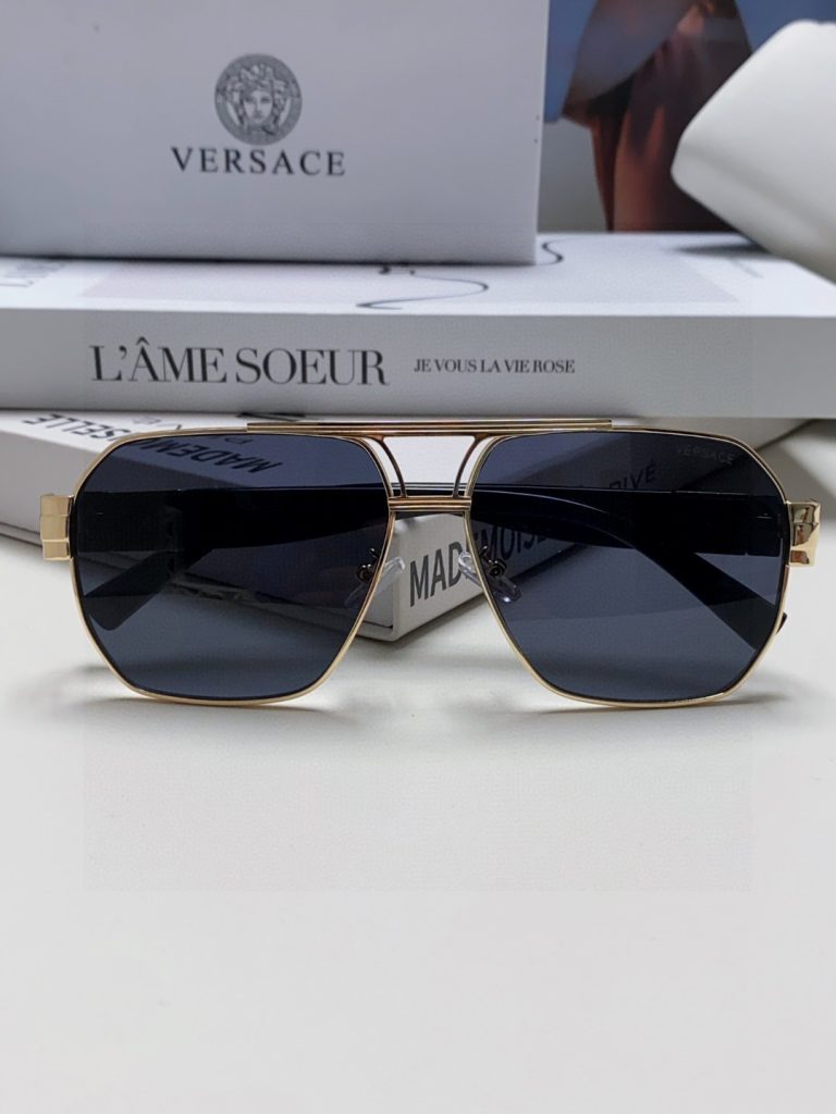 VERSACE ヴェルサーチ メンズ サングラス プレミアム フレーム 金色 ゴールド メデューサ ロゴ 限定モデル ブラック レディース ブラック 楽天 通販 高級感 人気 31137 - 画像 8
