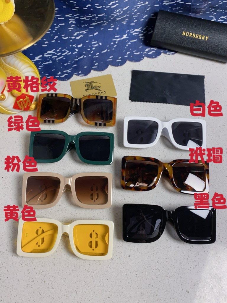 BURBERRY バーバリー サングラス ビッグフェイス メガネ フレーム 黄格 全6色展開 - 画像 2