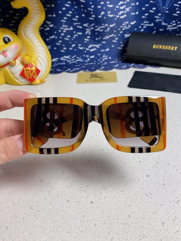 BURBERRY バーバリー サングラス ビッグフェイス メガネ フレーム 黄格 全6色展開 - 画像 5