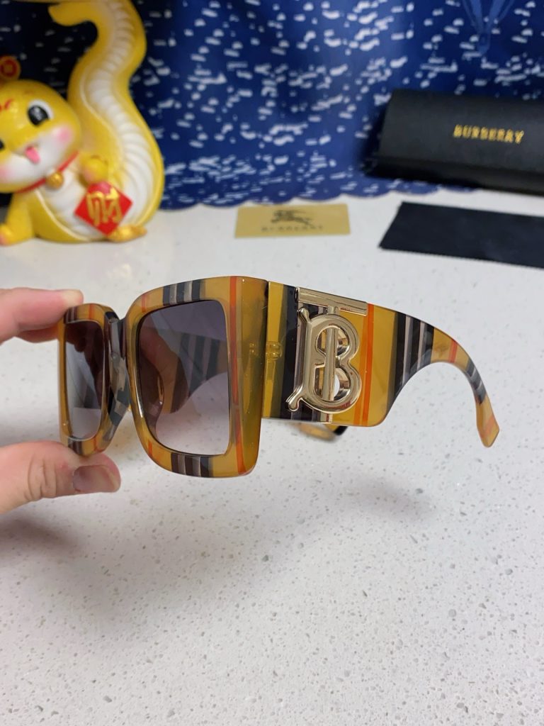BURBERRY バーバリー サングラス ビッグフェイス メガネ フレーム 黄格 全6色展開 - 画像 7