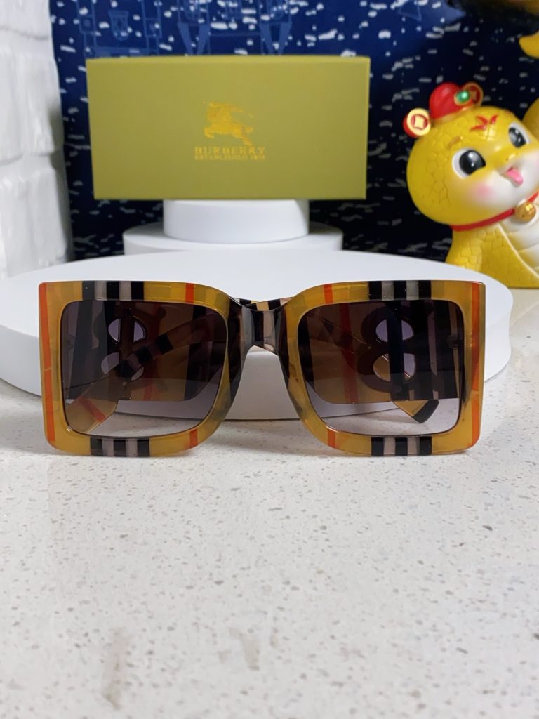 BURBERRY バーバリー サングラス ビッグフェイス メガネ フレーム 黄格 全6色展開 - 画像 8