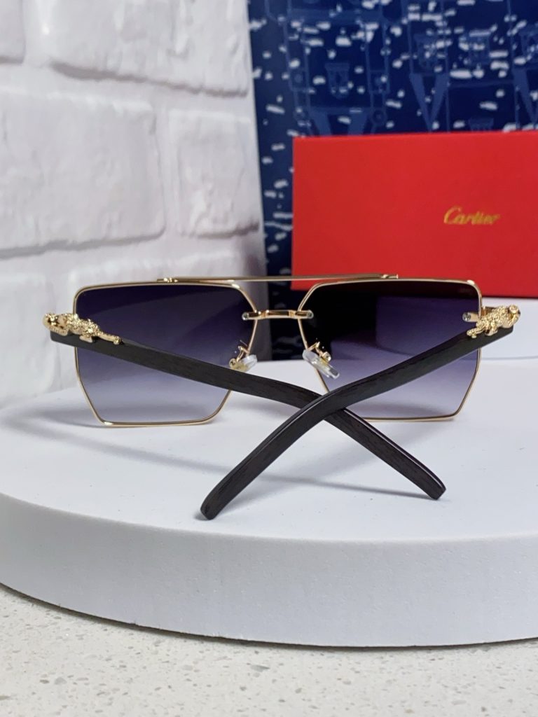 Cartier カルティエ フレームサングラス メンズ フレーム ショップ 高級感 グラデーション 2025年新作 ブラック ゴールド レディース 5000円以上 31283 - 画像 6