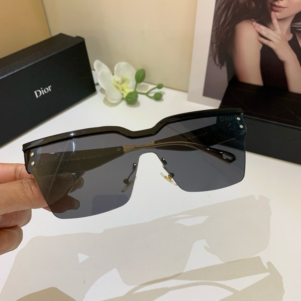 Dior ディオール サングラス フラットサングラス メンズ レディース ブラック ゴールド フレーム - 画像 3
