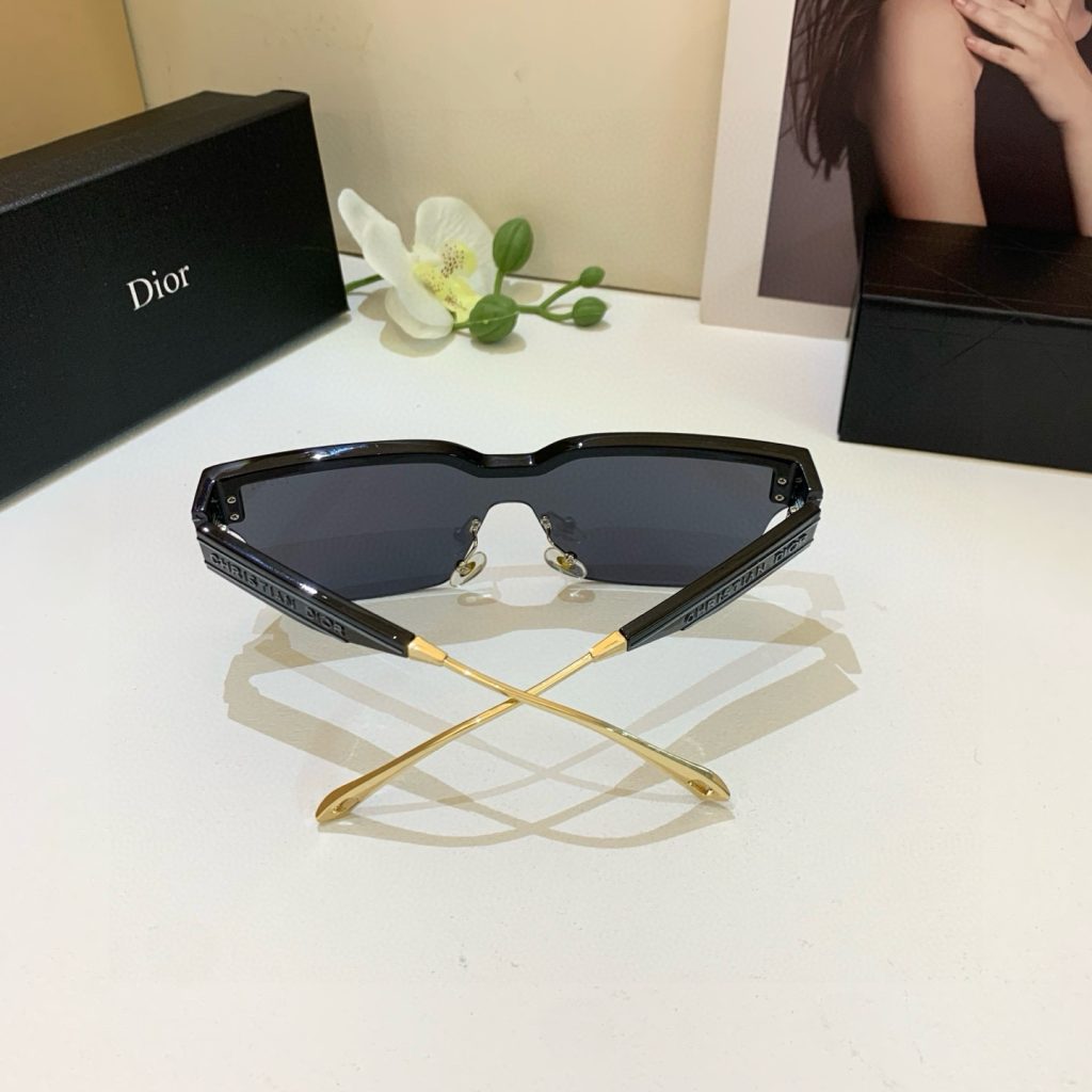 Dior ディオール サングラス フラットサングラス メンズ レディース ブラック ゴールド フレーム - 画像 6