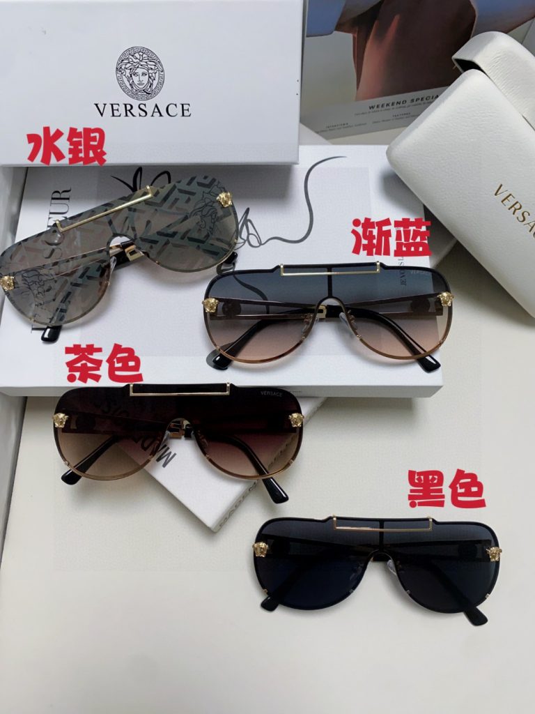 VERSACE ヴェルサーチ メガネ サングラス メガネ メガネ 楕円型 防曇 大きい メンズ レディース ブラック ブラウン ピンク ベージュ 4色展開 - 画像 2