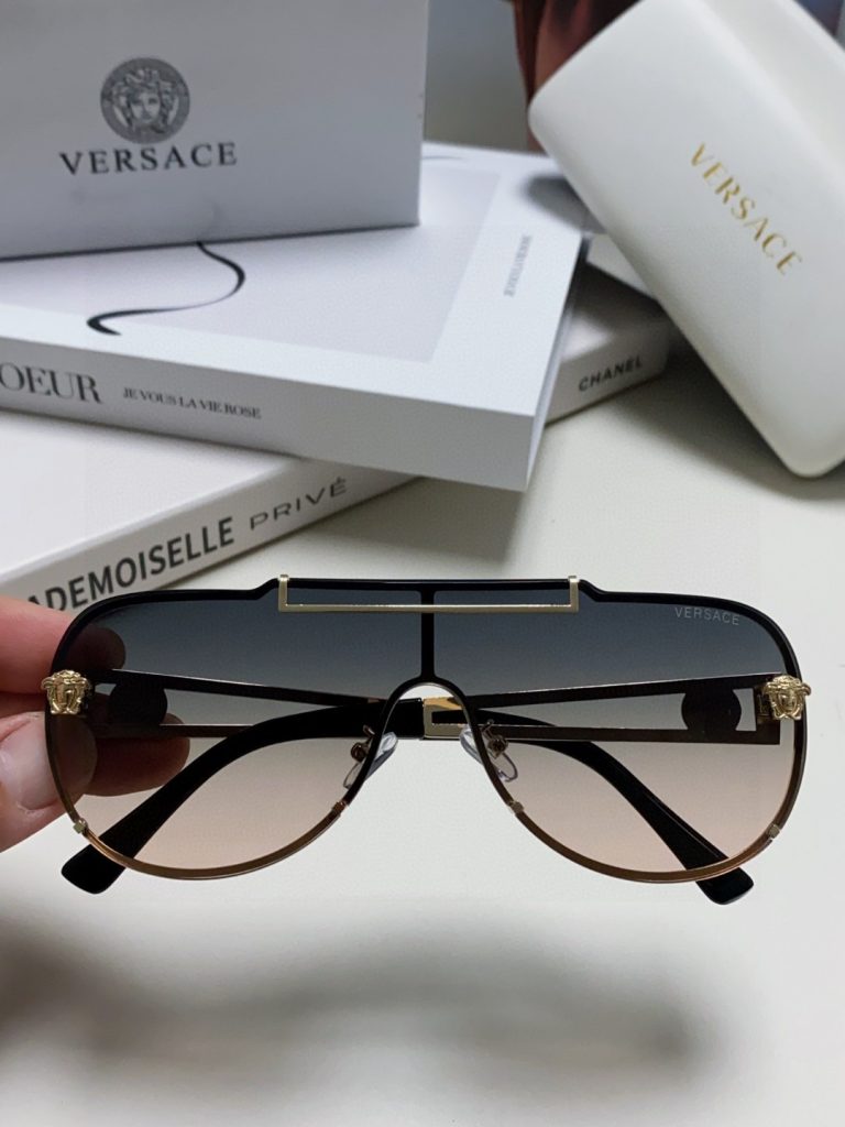 VERSACE ヴェルサーチ メガネ サングラス メガネ メガネ 楕円型 防曇 大きい メンズ レディース ブラック ブラウン ピンク ベージュ 4色展開 - 画像 5
