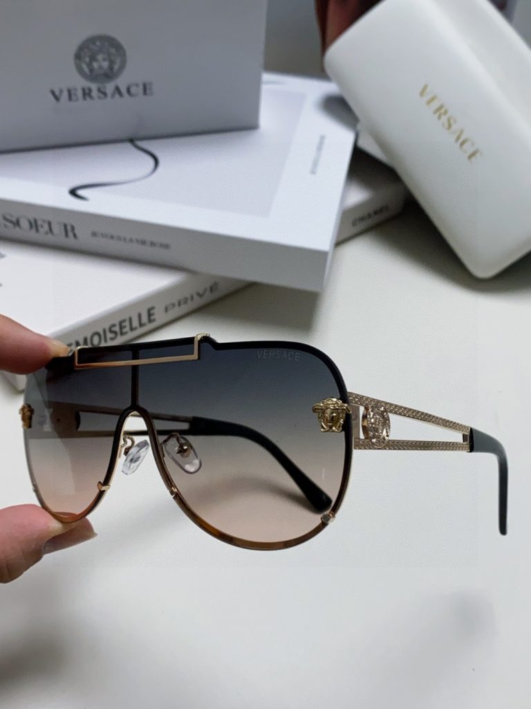 VERSACE ヴェルサーチ メガネ サングラス メガネ メガネ 楕円型 防曇 大きい メンズ レディース ブラック ブラウン ピンク ベージュ 4色展開 - 画像 7