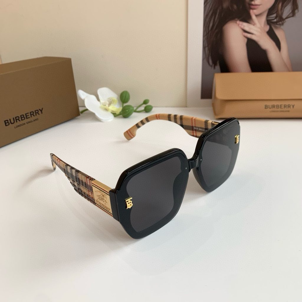 BURBERRY バーバリー サングラス フレーム 黒 レディース メンズ 6210 6209 145 全2色 - 画像 4