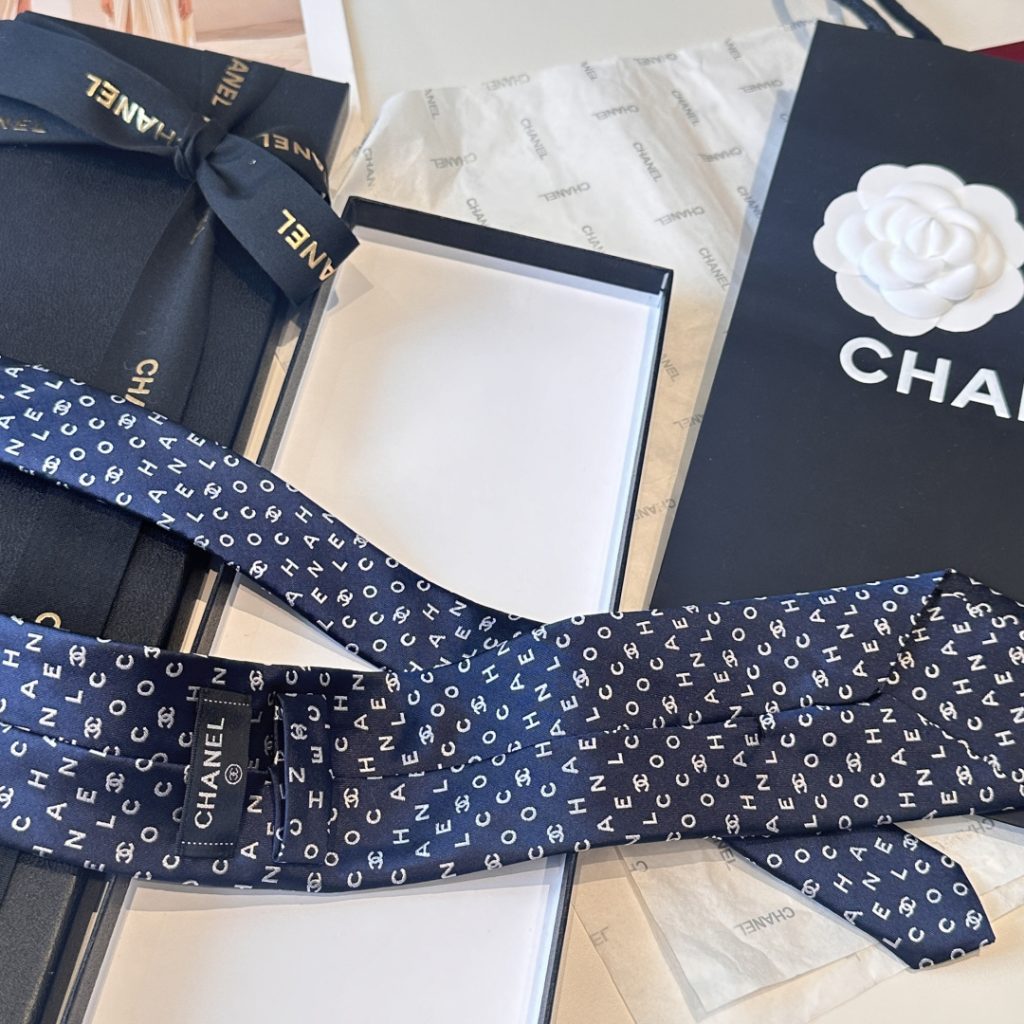 CHANEL風 ネクタイ イベント プレゼント 高級シルク調 光沢 藏 - 画像 4