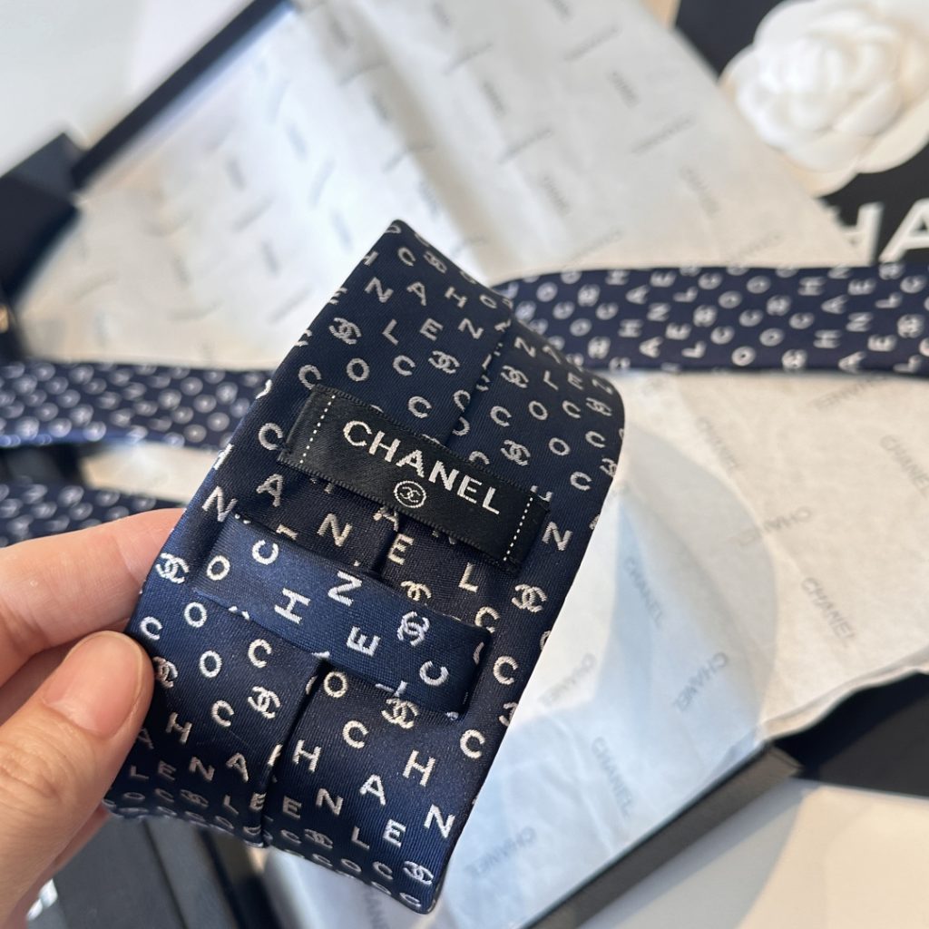 CHANEL風 ネクタイ イベント プレゼント 高級シルク調 光沢 藏 - 画像 5