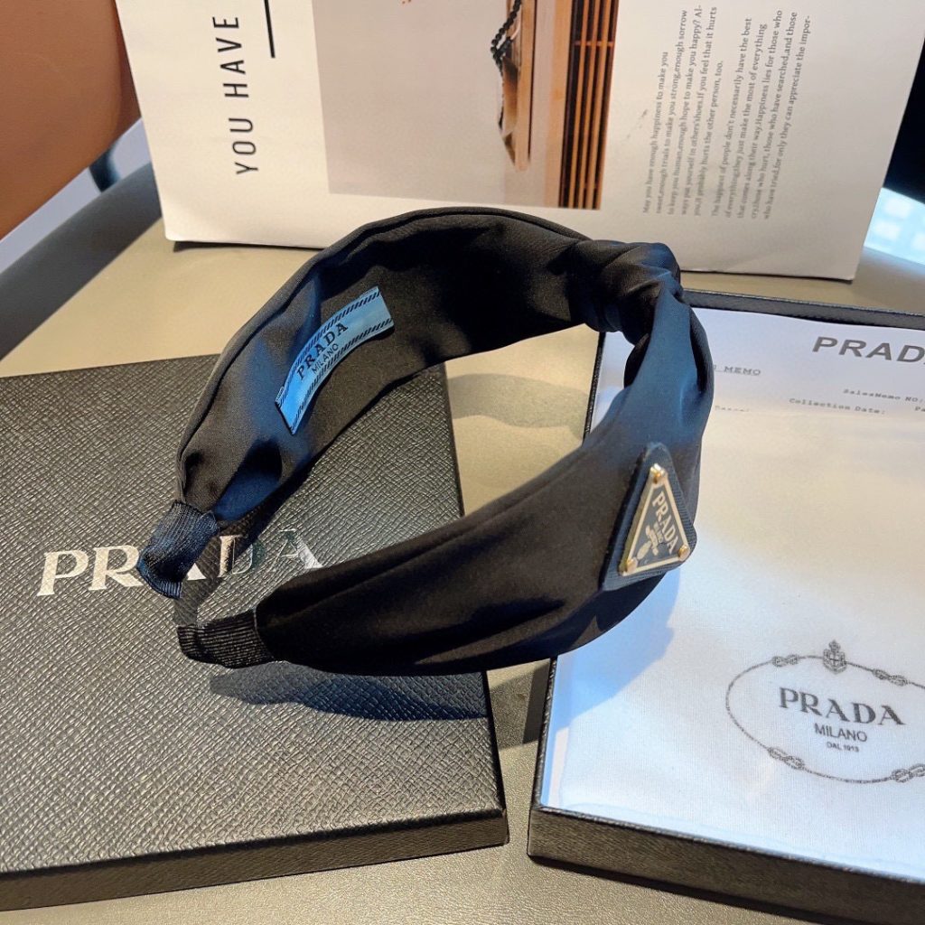 PRADA プラダ ヘアバンド ファッション ブランド ブラック - 画像 6
