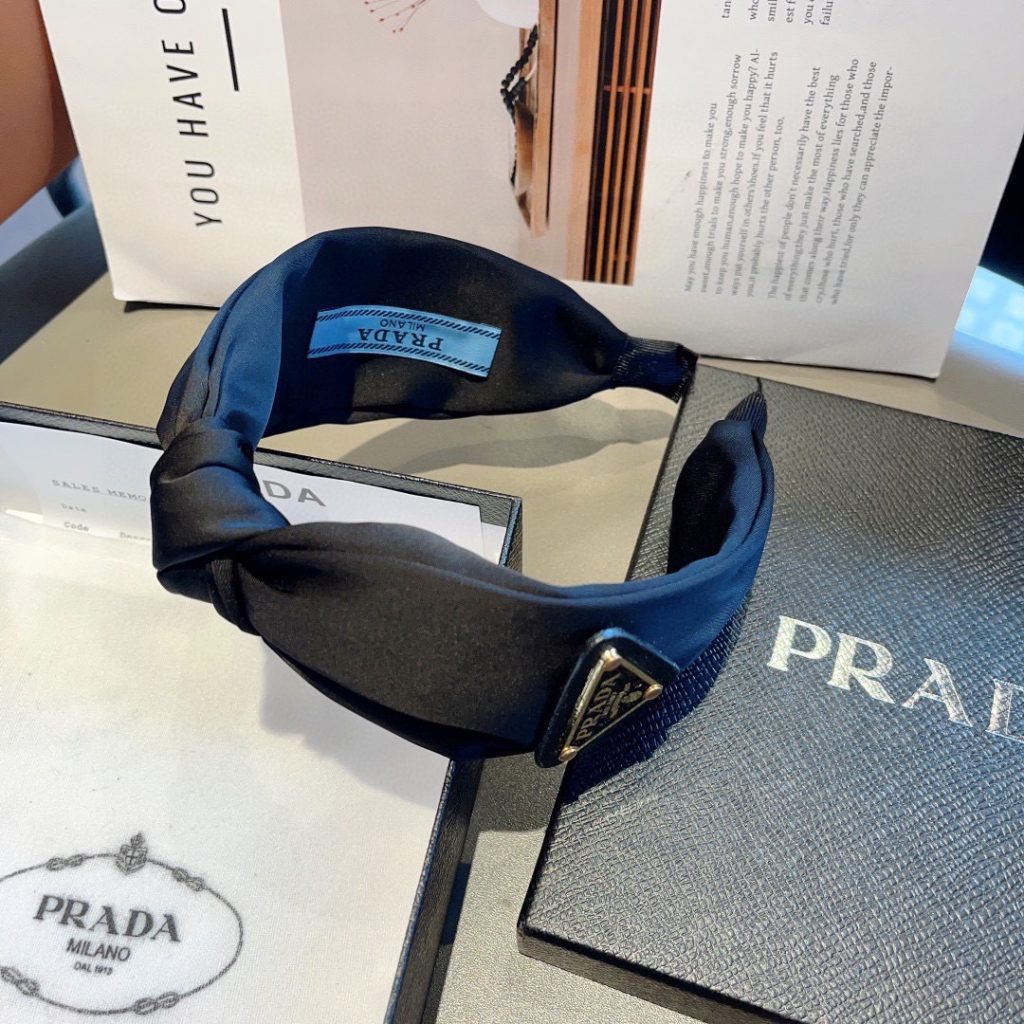 PRADA プラダ ヘアバンド ファッション ブランド ブラック - 画像 7