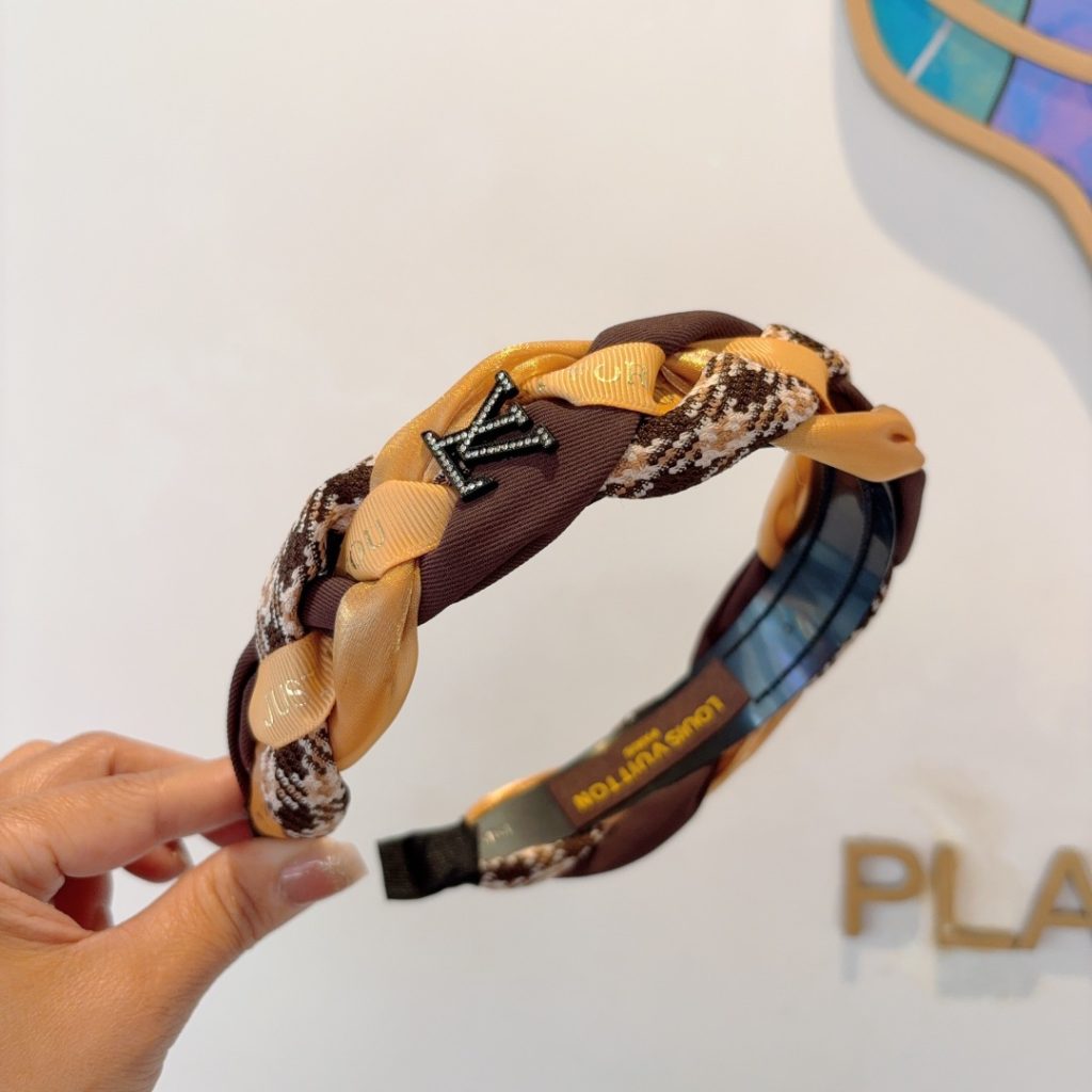 LOUIS VUITTON ルイヴィトン ヘアバンド ブランド ブラウン ブラック レッド グリーン オレンジ 全5色 - 画像 3