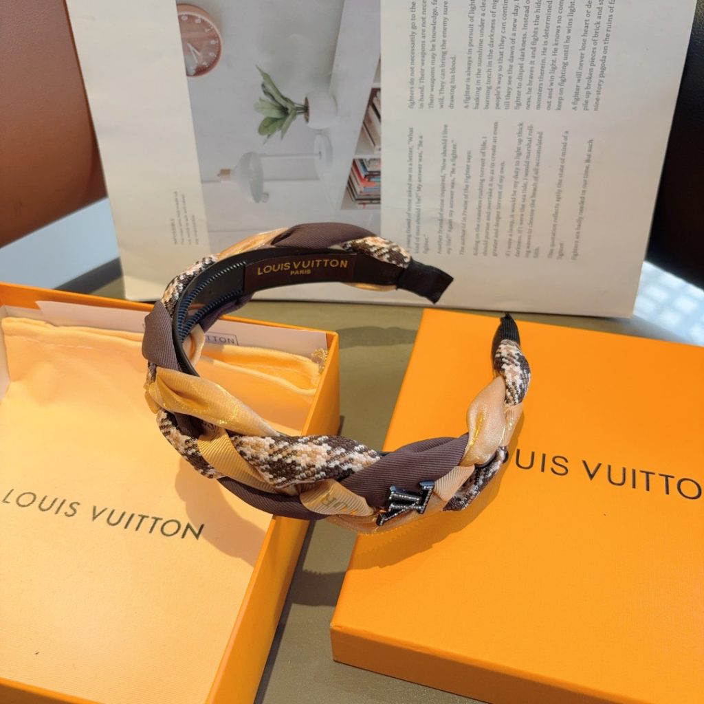 LOUIS VUITTON ルイヴィトン ヘアバンド ブランド ブラウン ブラック レッド グリーン オレンジ 全5色 - 画像 7