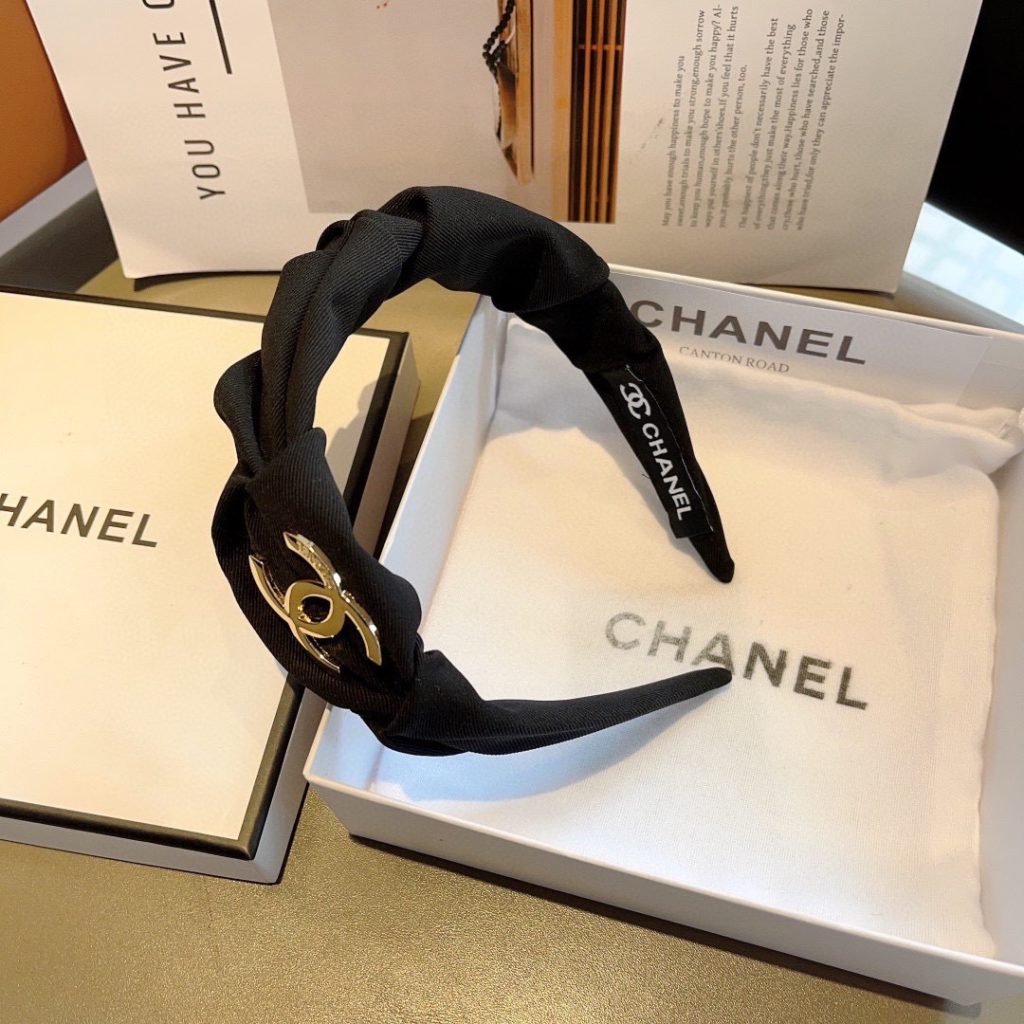 CHANEL シャネル ヘアバンド フラットヘアバンド 通勤 ブランド ブラック 全2色 - 画像 5