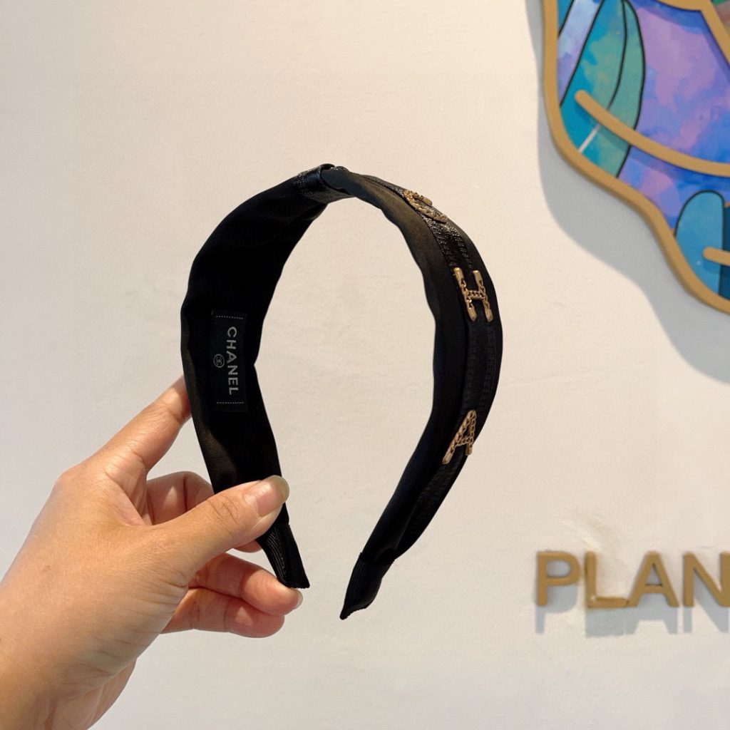 CHANEL シャネル ヘアバンド 本革 通勤 ブラック - 画像 2