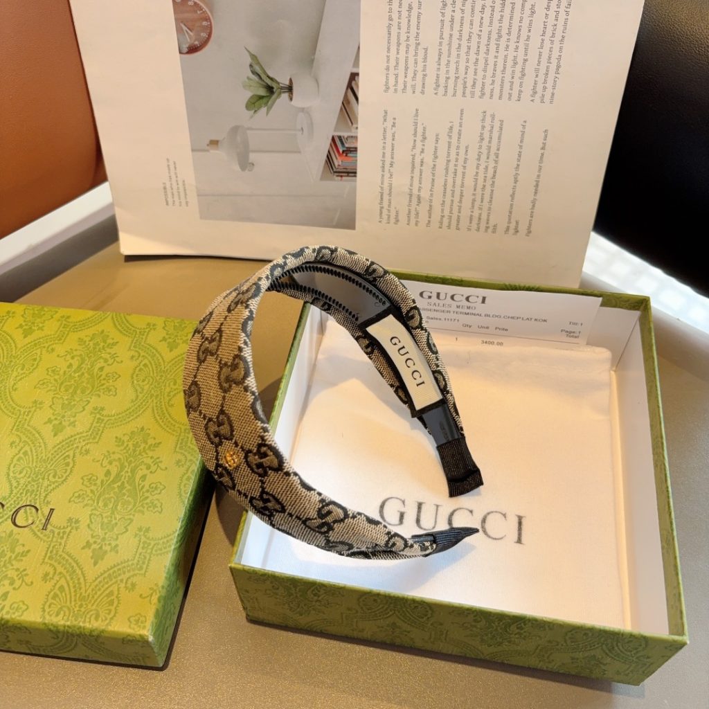 GUCCI グッチ ヘアバンド 本革 通勤 通学 全2色 - 画像 6