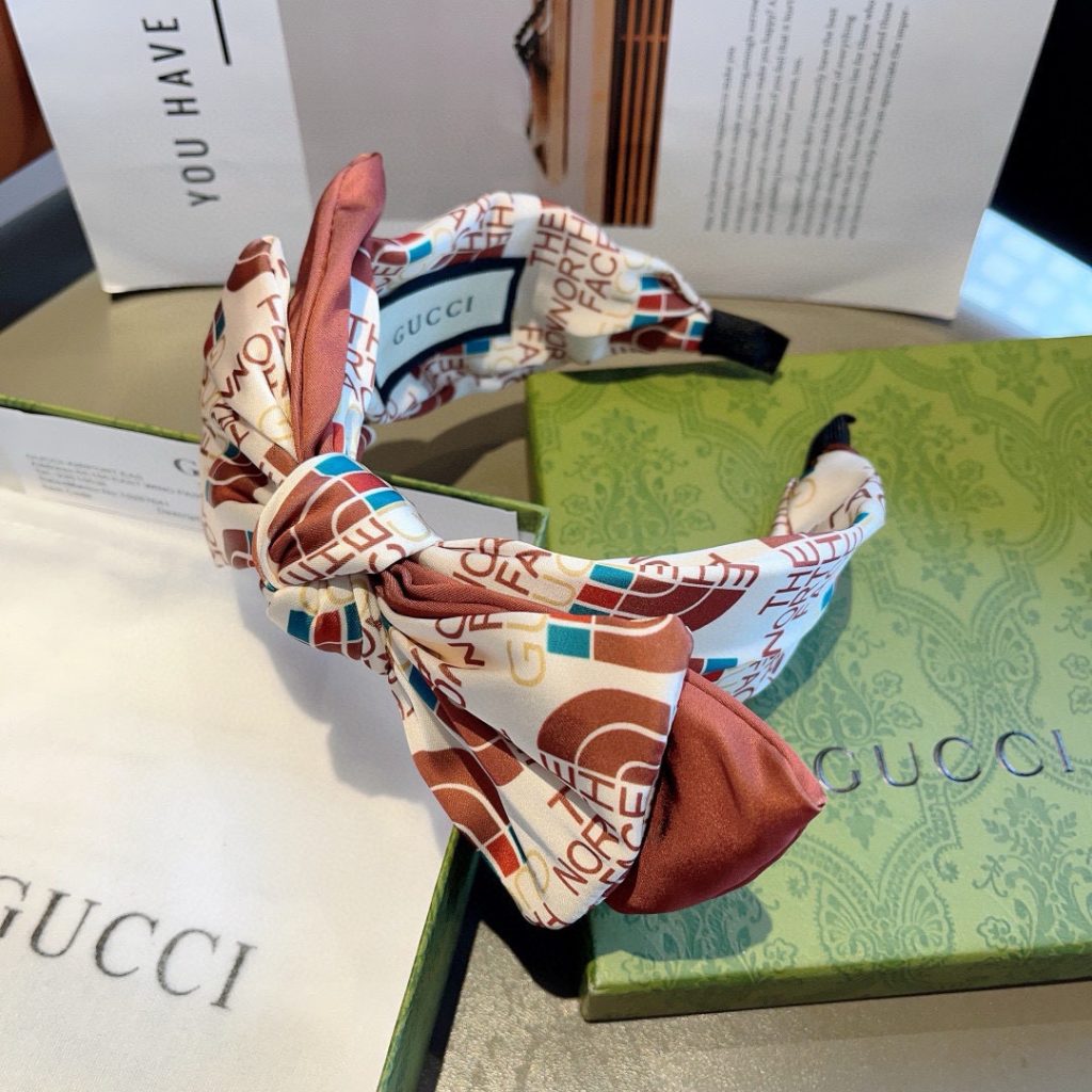 GUCCI グッチ ヘアアクセント シルク 本革 ブラック 全1色 - 画像 8