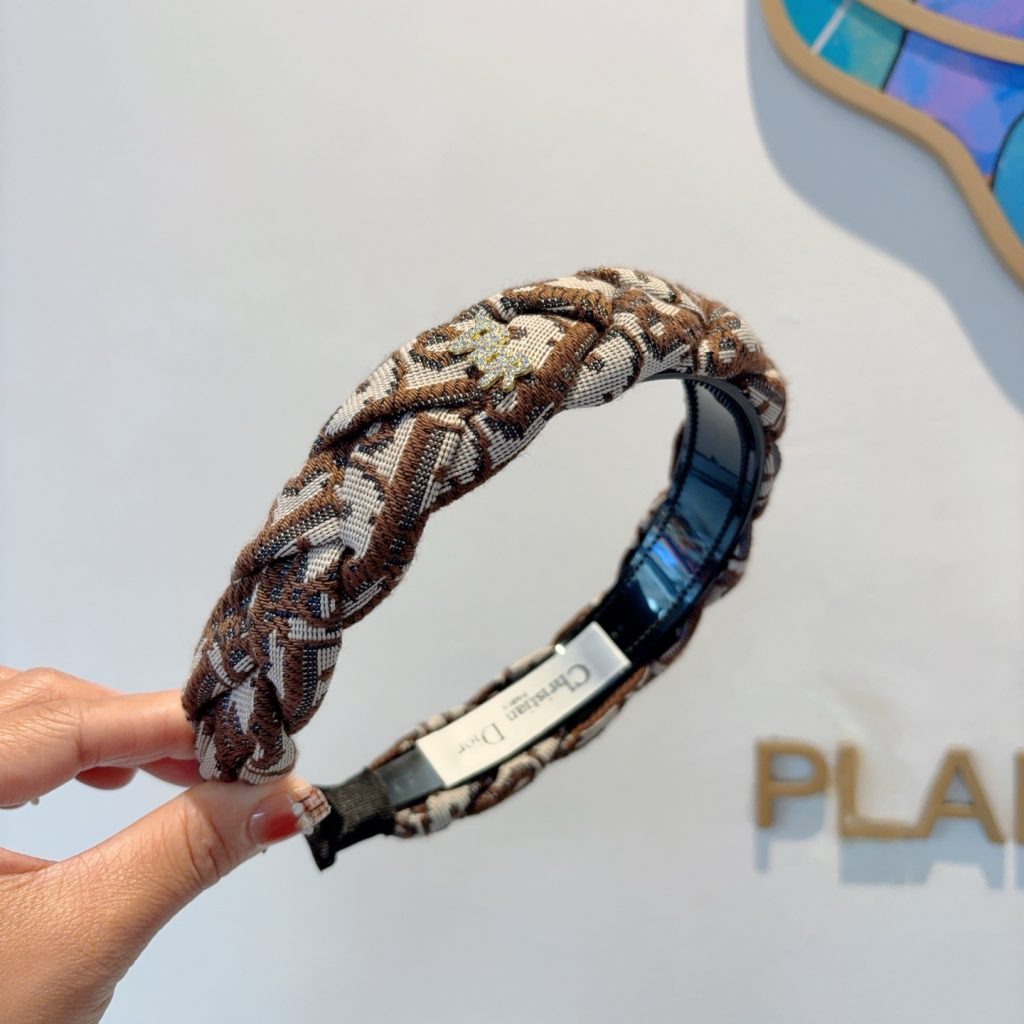 Dior ディオール ヘアアクセサリー ブランド ブランドヘアバンド ブラウン ブラック 全2色 - 画像 2