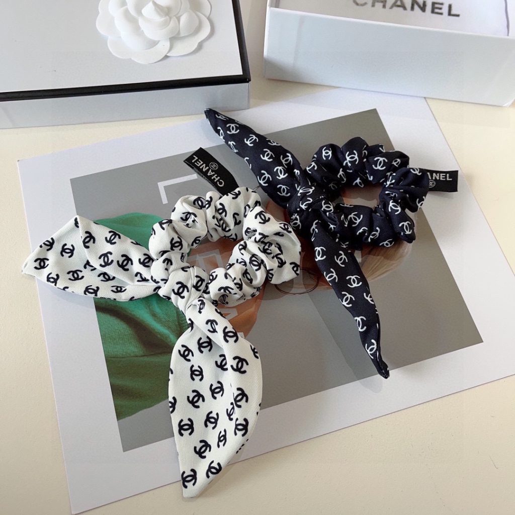 CHANEL シャネル ヘアアクセサリー ヘアゴム ブラック ホワイト 全2色 - 画像 6