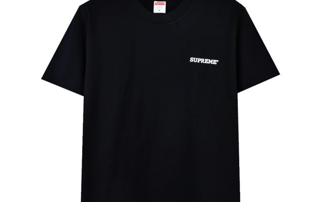 SUPREME スュプリーム パッチワークTシャツ 色付きロゴ文字プリントTシャツ ブラック ホワイト 全2色