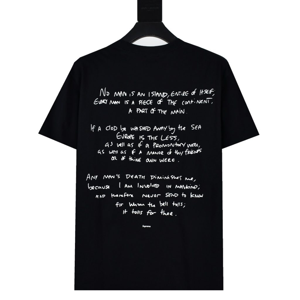 SUPREME スュプリーム ロゴTシャツ 本革 ブラック - 画像 2