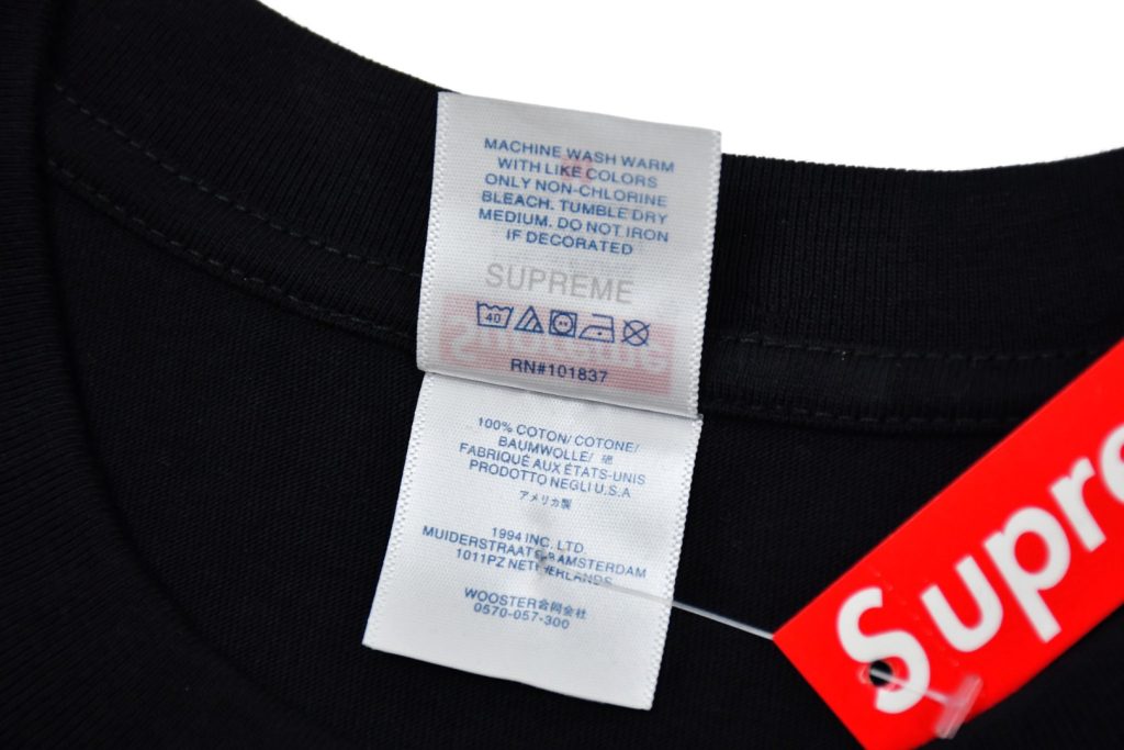 SUPREME スュプリーム ロゴTシャツ 本革 ブラック - 画像 4