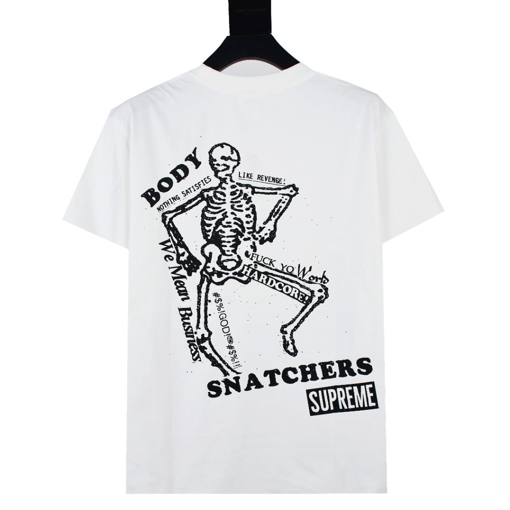 SUPREME スーパー ボディ スナッチャーズ 背面 骨骼 ロゴ Tシャツ 全2色 - 画像 2