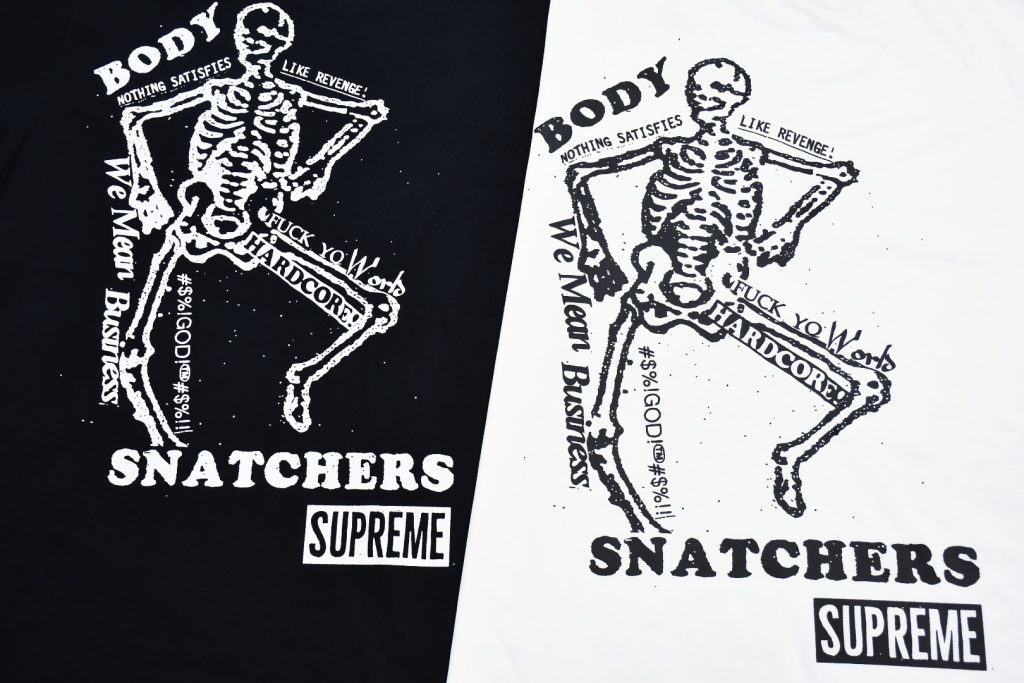 SUPREME スーパー ボディ スナッチャーズ 背面 骨骼 ロゴ Tシャツ 全2色 - 画像 7