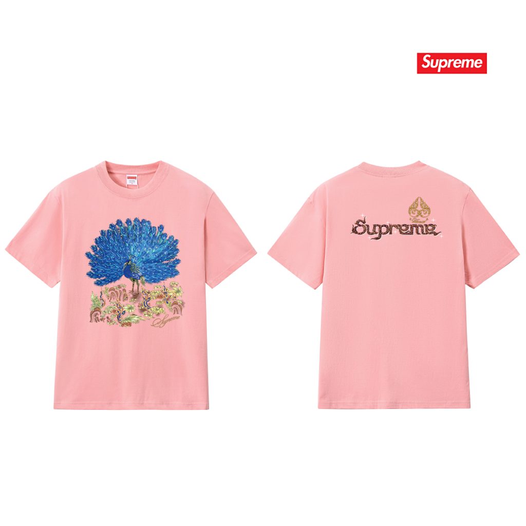 SUPREME スーパー + ワンポイントTシャツ + メンズ 半袖Tシャツ + ポイントTシャツ + ブルー + 全5色 - 画像 3