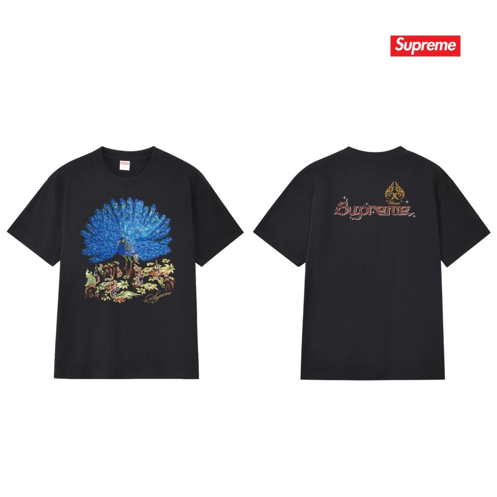 SUPREME スーパー + ワンポイントTシャツ + メンズ 半袖Tシャツ + ポイントTシャツ + ブルー + 全5色 - 画像 7
