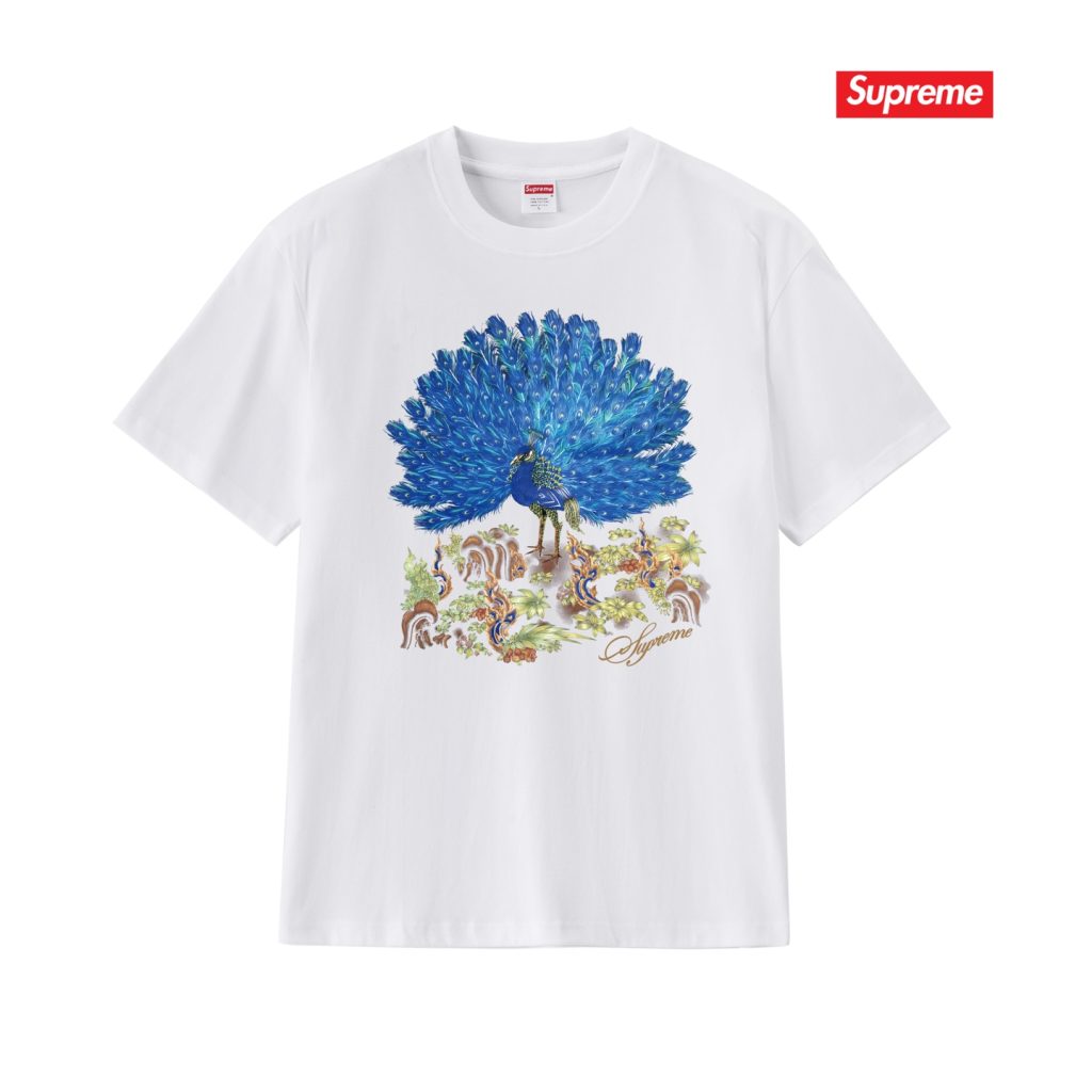 SUPREME スーパー + ワンポイントTシャツ + メンズ 半袖Tシャツ + ポイントTシャツ + ブルー + 全5色 - 画像 8